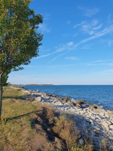 rivage du lac michigan dans le wisconsin
