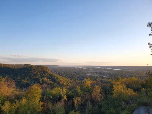 vallée du mississipi vue depuis grandad bluff à la crosse wisconsin