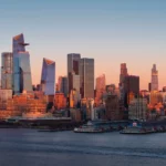 vue panoramique de Manhattan et du fleuve Hudson depuis le New Jersey