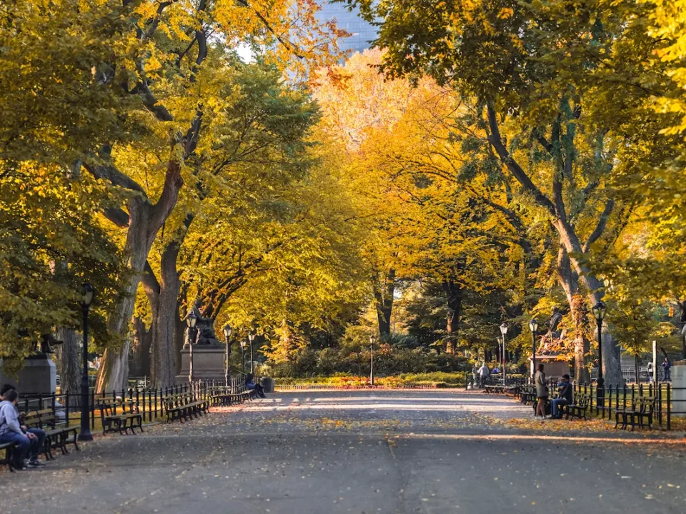 promenade des poètes à Central Park à New York